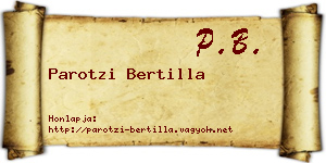 Parotzi Bertilla névjegykártya